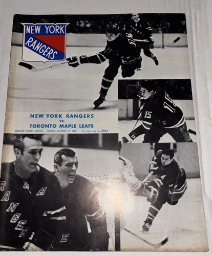 1968 nhl program new - new, york